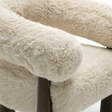 Spara Straight Vegan Shearling Accent Chair by TOV Furniture at Eve Furniture