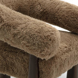 Spara Straight Vegan Shearling Accent Chair by TOV Furniture at Eve Furniture