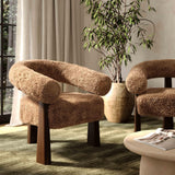 Spara Straight Vegan Shearling Accent Chair by TOV Furniture at Eve Furniture
