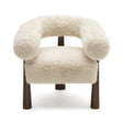 Spara Straight Vegan Shearling Accent Chair by TOV Furniture at Eve Furniture