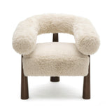 Spara Straight Vegan Shearling Accent Chair by TOV Furniture at Eve Furniture