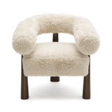 Spara Straight Vegan Shearling Accent Chair by TOV Furniture at Eve Furniture