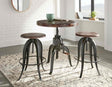 Sparrow Brown/Black Adjustable Height Dining Set by Steve Silver at Eve Furniture