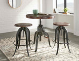 Sparrow Brown/Black Adjustable Height Dining Set by Steve Silver at Eve Furniture