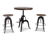 Sparrow 30-inch Round Crank Table by Steve Silver at Eve Furniture