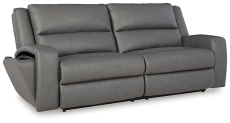 (Special) Brixworth Slate Manual Reclining Sofa by Ashley at Eve Furniture