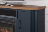 (Special) Landocken Two-tone 83" TV Stand with Electric Fireplace by Ashley at Eve Furniture