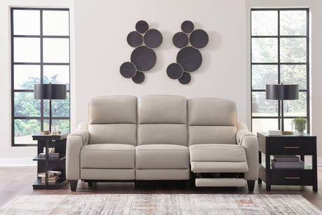 (Special) Mercomatic Gray Power Reclining Sofa by Ashley at Eve Furniture