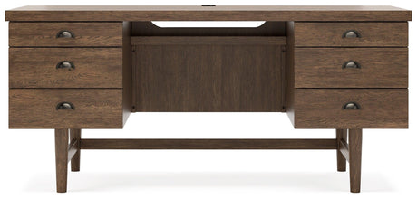 [Special Price] Austanny Warm Brown 67" Home Office Desk by Ashley at Eve Furniture