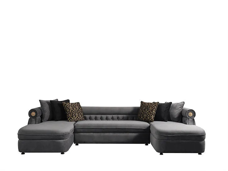 Brooklyn Grey 3-Piece Sectional by New Era Innovations at Eve Furniture