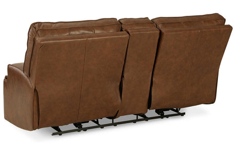 [Special Price] Francesca Auburn Power Reclining Loveseat with Console by Ashley at Eve Furniture