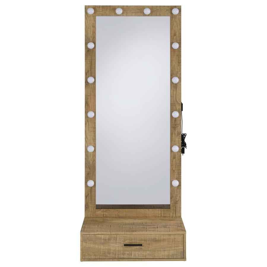 Spector Mango 1-drawer Lighted Full-Length Floor Mirror by Coaster at Eve Furniture