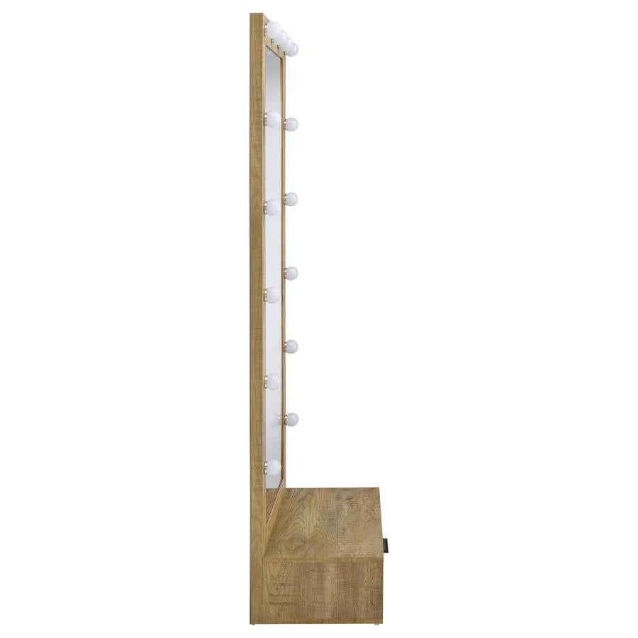 Spector Mango 1-drawer Lighted Full-Length Floor Mirror by Coaster at Eve Furniture