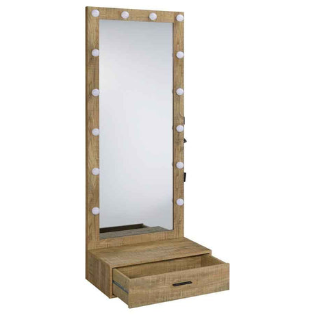 Spector Mango 1-drawer Lighted Full-Length Floor Mirror by Coaster at Eve Furniture