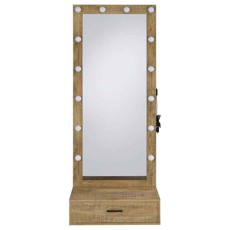 Spector Mango 1-drawer Lighted Full-Length Floor Mirror by Coaster at Eve Furniture