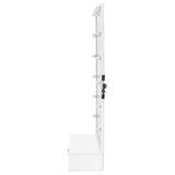 Spector White High Gloss 1-drawer Lighted Full-Length Floor Mirror by Coaster at Eve Furniture