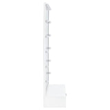 Spector White High Gloss 1-drawer Lighted Full-Length Floor Mirror by Coaster at Eve Furniture