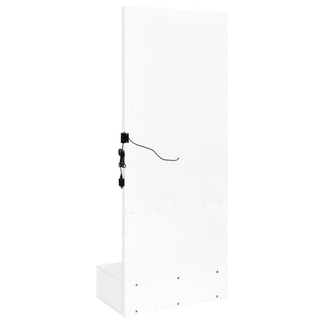 Spector White High Gloss 1-drawer Lighted Full-Length Floor Mirror by Coaster at Eve Furniture
