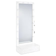 Spector White High Gloss 1-drawer Lighted Full-Length Floor Mirror by Coaster at Eve Furniture