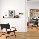 Spectra Floor Lamp - Gold outer and White inner by Ashcroft Furniture at Eve Furniture