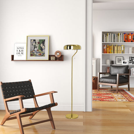 Spectra Floor Lamp - Gold outer and White inner by Ashcroft Furniture at Eve Furniture