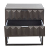 Spectrum Smoke Grey 2-Drawer Nightstand by Diamond Sofa at Eve Furniture