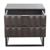 Spectrum Smoke Grey 2-Drawer Nightstand by Diamond Sofa at Eve Furniture