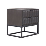 Spectrum Smoke Grey 2-Drawer Nightstand by Diamond Sofa at Eve Furniture
