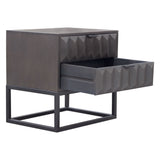 Spectrum Smoke Grey 2-Drawer Nightstand by Diamond Sofa at Eve Furniture
