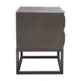 Spectrum Smoke Grey 2-Drawer Nightstand by Diamond Sofa at Eve Furniture