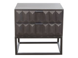 Spectrum Smoke Grey 2-Drawer Nightstand by Diamond Sofa at Eve Furniture