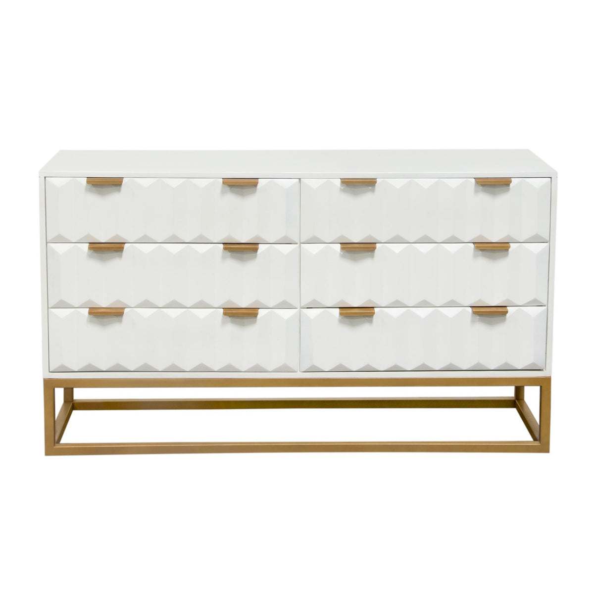 Spectrum White/Gold Wood Dresser by Diamond Sofa at Eve Furniture