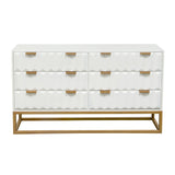 Spectrum White/Gold Wood Dresser by Diamond Sofa at Eve Furniture