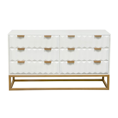 Spectrum White/Gold Wood Dresser by Diamond Sofa at Eve Furniture