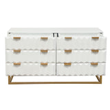 Spectrum White/Gold Wood Dresser by Diamond Sofa at Eve Furniture