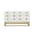 Spectrum White/Gold Wood Dresser by Diamond Sofa at Eve Furniture