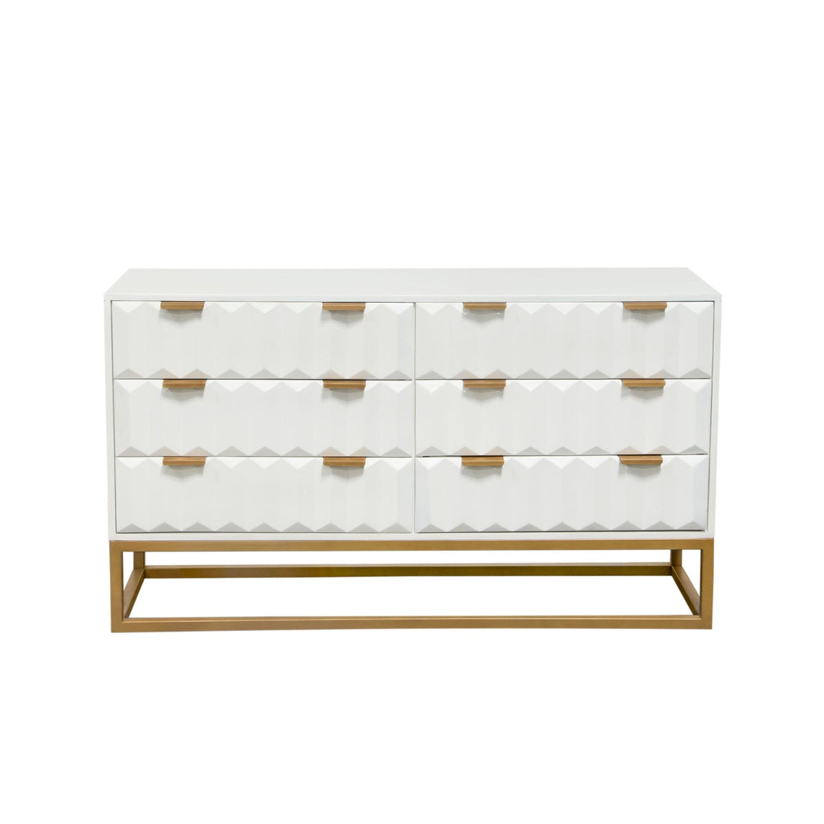 Spectrum White/Gold Wood Dresser by Diamond Sofa at Eve Furniture