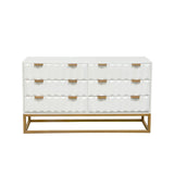 Spectrum White/Gold Wood Dresser by Diamond Sofa at Eve Furniture