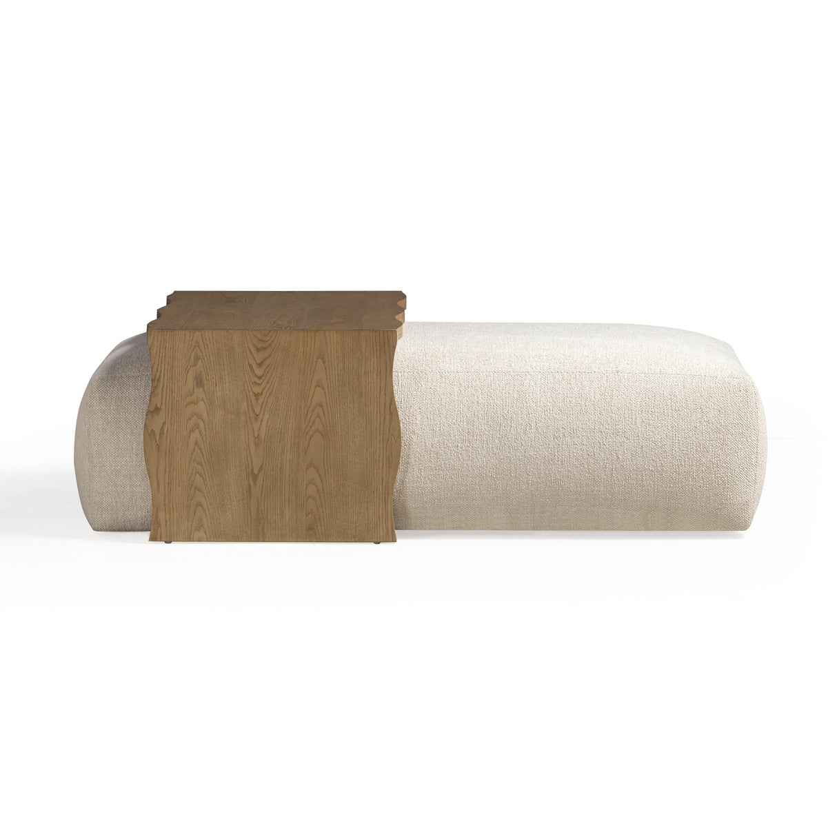 Spencer Performance Basketweave Ottoman with Bridge Table by TOV Furniture at Eve Furniture