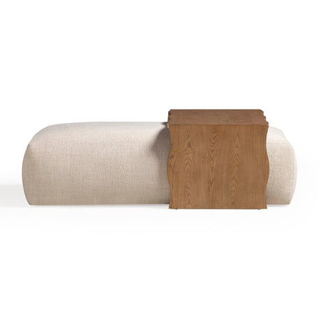 Spencer Performance Basketweave Ottoman with Bridge Table by TOV Furniture at Eve Furniture