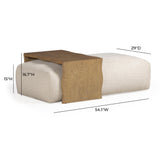 Spencer Performance Basketweave Ottoman with Bridge Table by TOV Furniture at Eve Furniture
