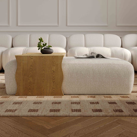 Spencer Performance Basketweave Ottoman with Bridge Table by TOV Furniture at Eve Furniture