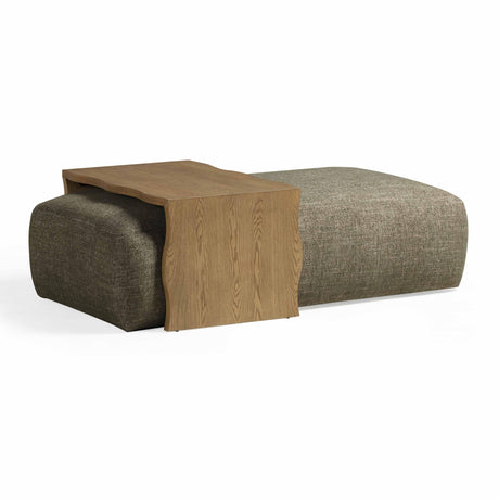 Spencer Performance Basketweave Ottoman with Bridge Table by TOV Furniture at Eve Furniture