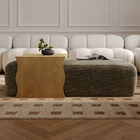Spencer Performance Basketweave Ottoman with Bridge Table by TOV Furniture at Eve Furniture