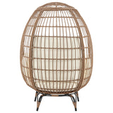 Spezia Patio Freestanding Egg Chair with Cream Cushions by Manhattan Comfort at Eve Furniture