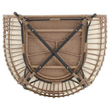 Spezia Patio Freestanding Egg Chair with Cream Cushions by Manhattan Comfort at Eve Furniture