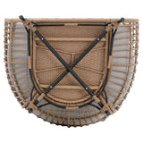 Spezia Patio Freestanding Egg Chair with Grey Cushions by Manhattan Comfort at Eve Furniture