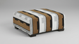 Sphinx Brown/Beige Accent Ottoman by New Era Innovations at Eve Furniture