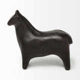 Sphynx II 7L x 2W Black Cast Aluminum Horse Shaped Object by Mercana at Eve Furniture