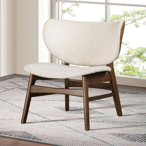 Spiez Walnut/Beige Accent Chair by Furniture of America at Eve Furniture